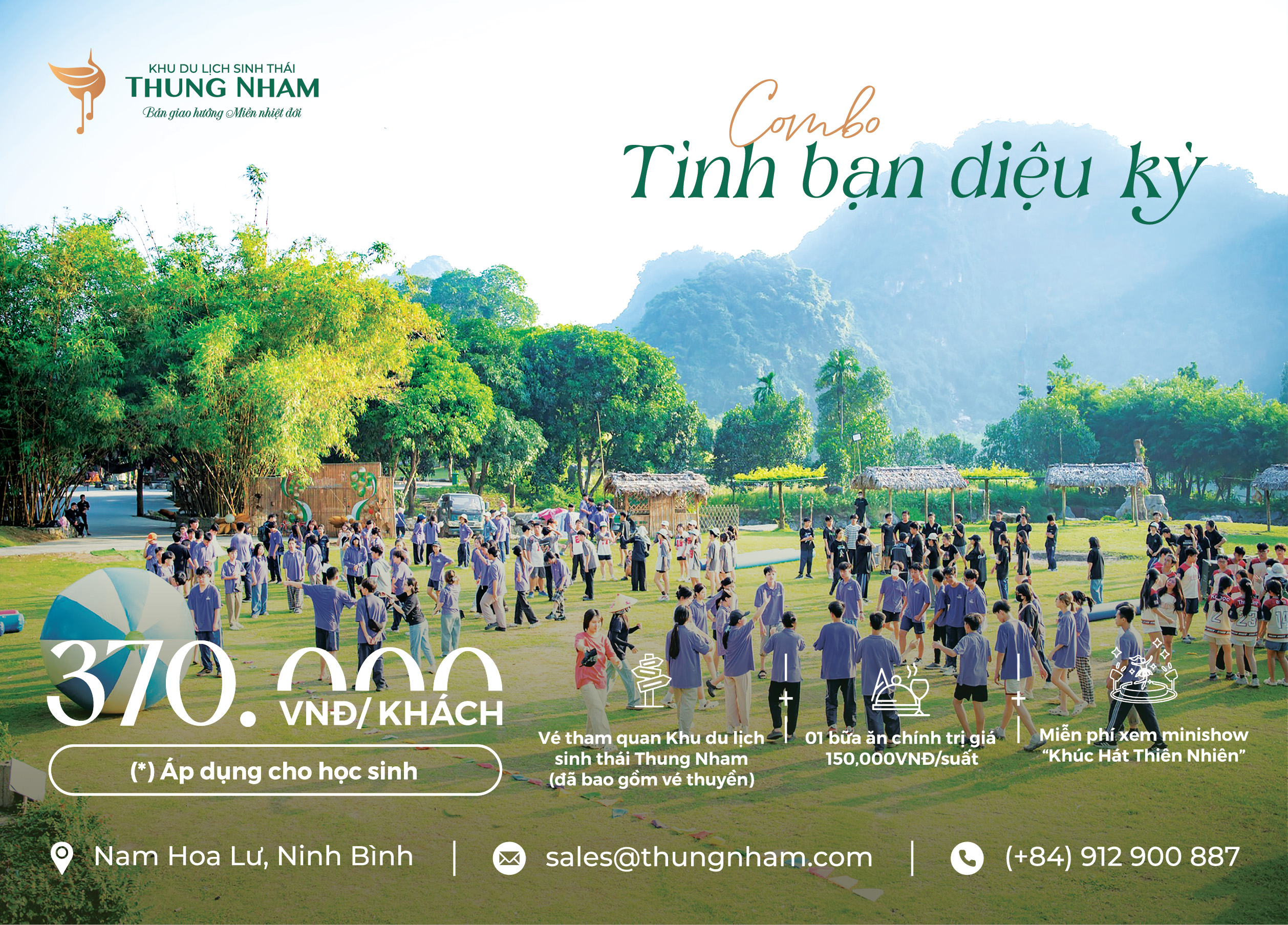 Combo Tình Bạn Diệu Kỳ – Lưu Giữ Thanh Xuân Rực Rỡ Tại Thung Nham Chỉ 370.000đ