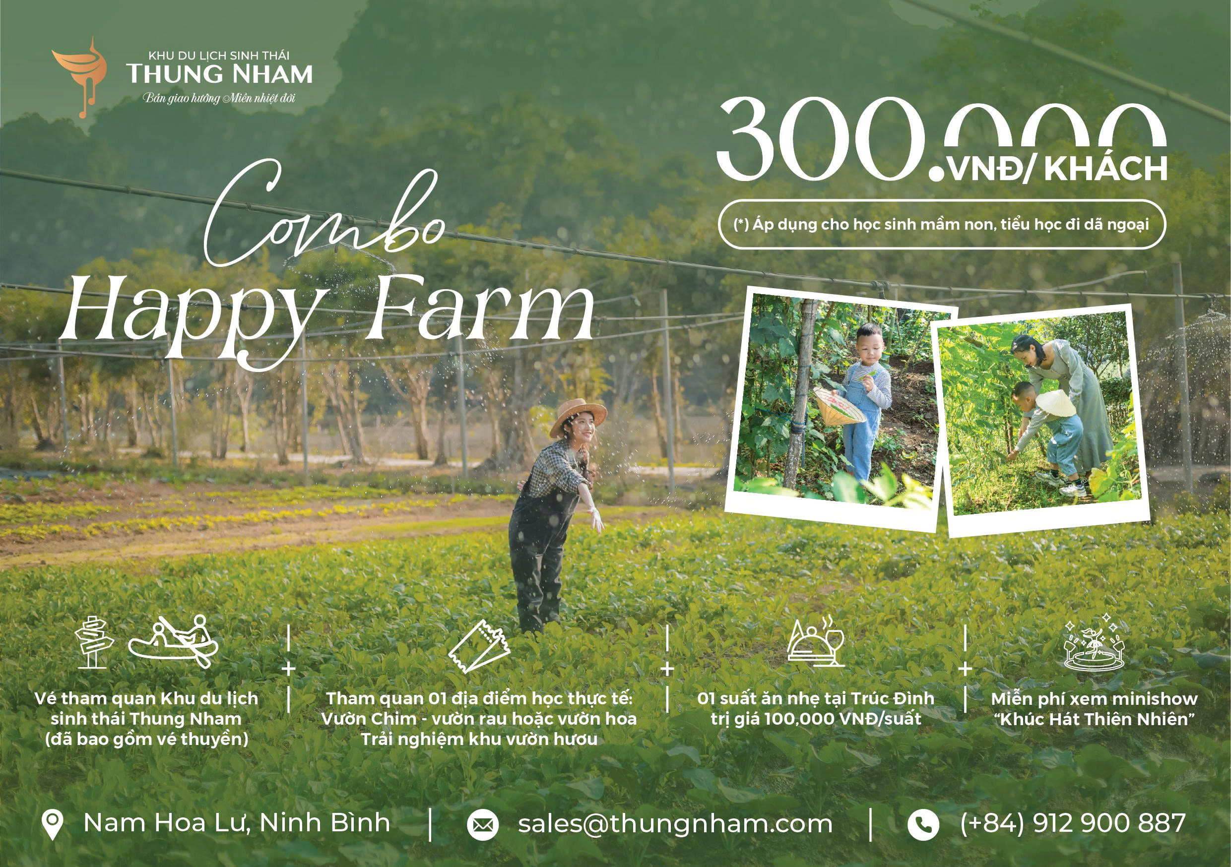 Combo Happy Farm – Lớp Học Thiên Nhiên Cho Bé Chỉ 300.000đ