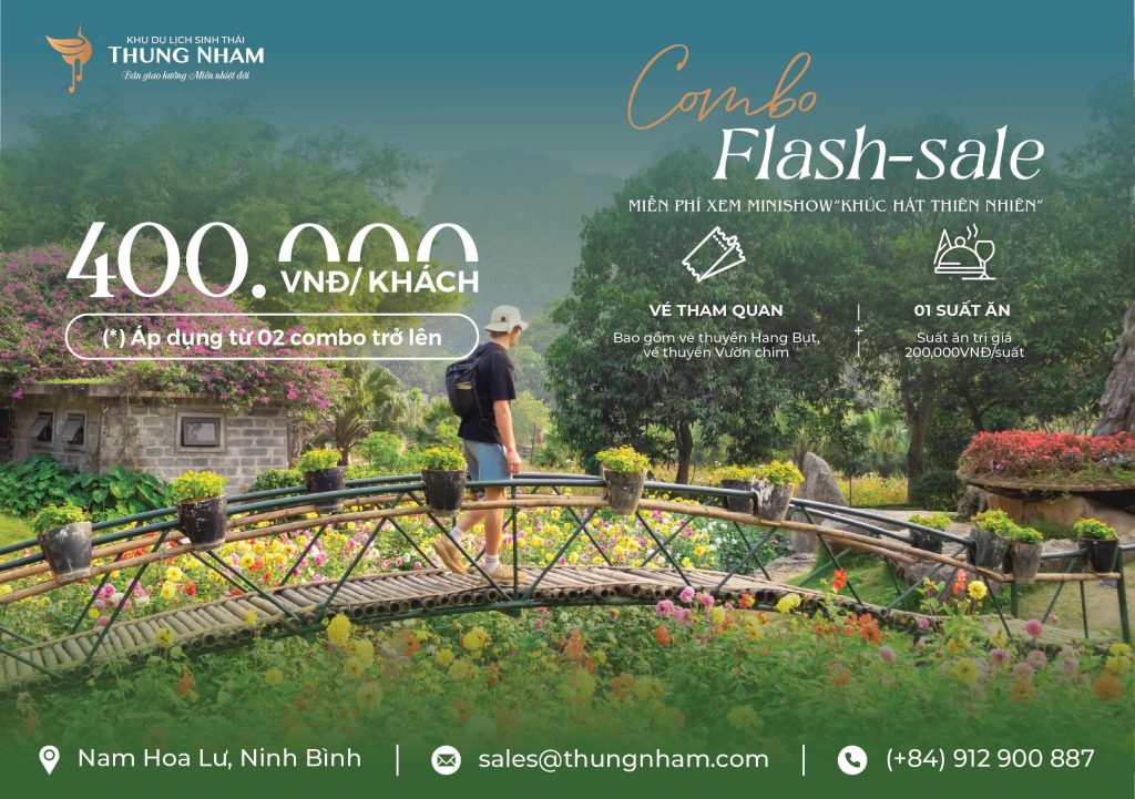 Flash Sale Giờ Vàng! Combo Khám Phá Thung Nham Siêu Hời - 400.000 VNĐ/Khách